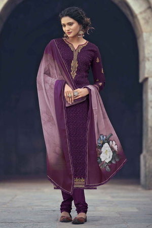 Grape Purple Salwar Suit