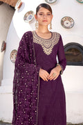 purple salwar suit