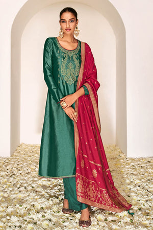 Green Pink Salwar Suit