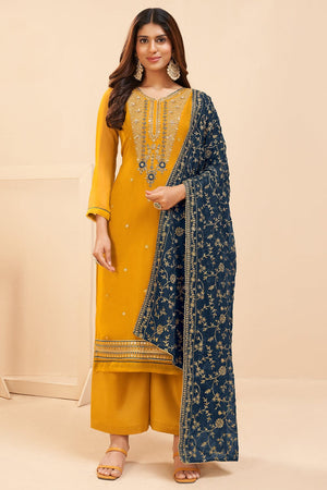 yellow salwar suit