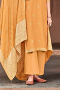 Honey Yellow Unstitched Salwar Suit