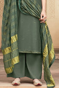 Hunter Green Unstitched Salwar Suit Salwar Suit