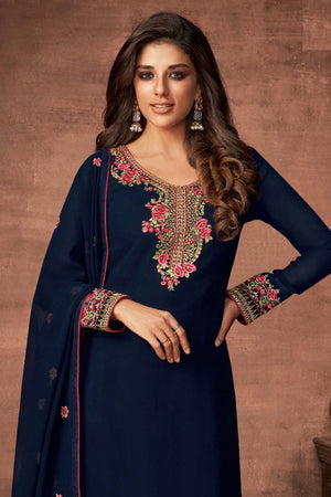 blue salwar suit