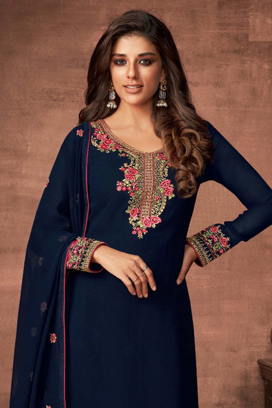 blue salwar suit