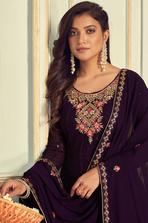 purple salwar suit