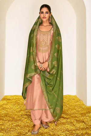 Light Pink Green Salwar Suit