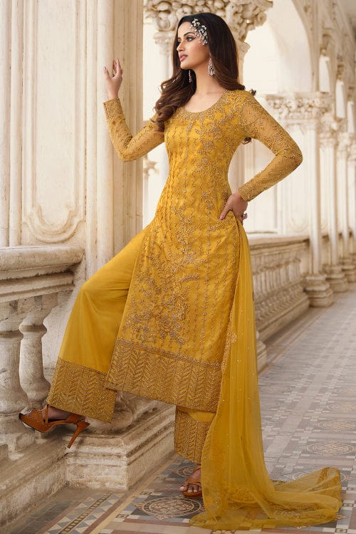 Yellow churidar dress new arrivals