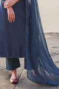 Midnight Blue Ladies Unstitched Salwar Suit