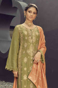 Salwar Suit Moss Green Unstitched Salwar Suit saree online
