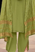 Moss Green Unstitched Salwar Suit Salwar Suit