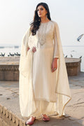 Off White Ladies Unstitched Salwar Suit