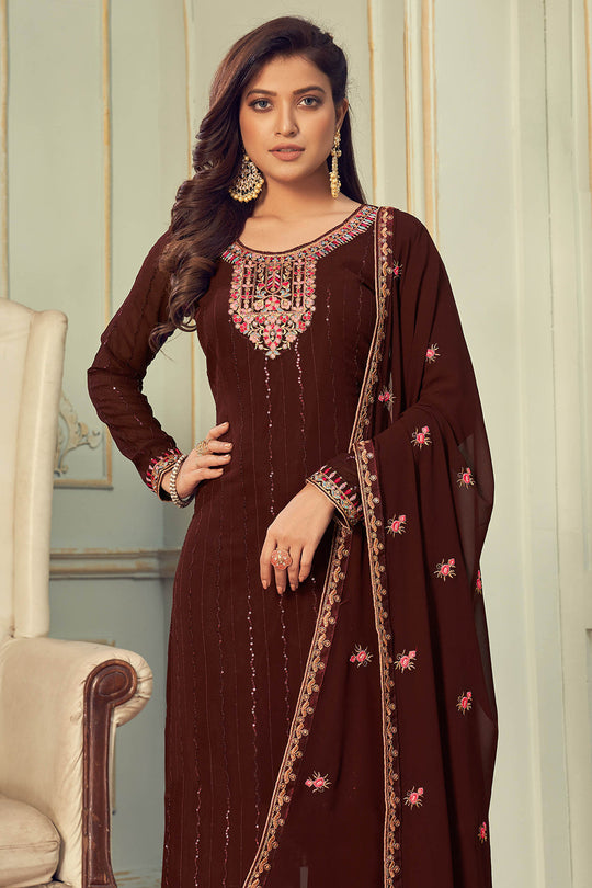 brown salwar suit