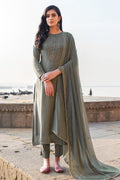 Shadow Grey Ladies Unstitched Salwar Suit