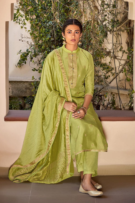 green salwar suit