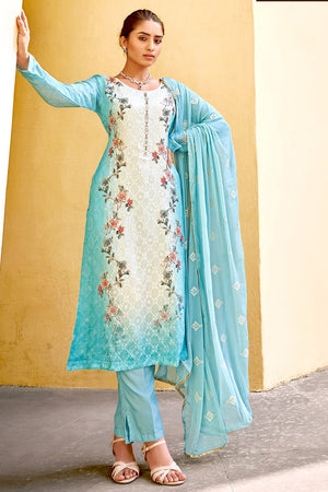 Sky Blue Salwar Suit