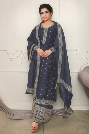 Slate Grey Salwar Suit