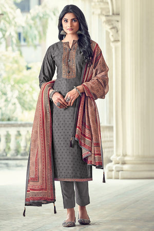 Steel Grey Salwar Suit