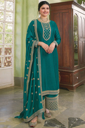 Teal Blue Salwar Suit