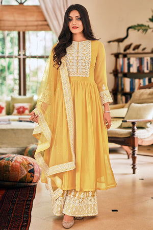 Bumblebee Yellow Salwar Suit with Palazzo