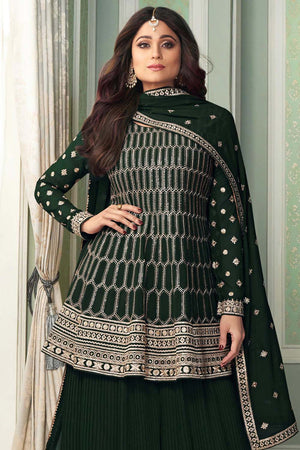 Raven Black Salwar Suit with Palazzo