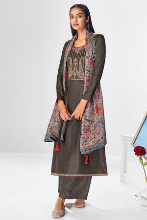 Wood Brown Salwar Suit