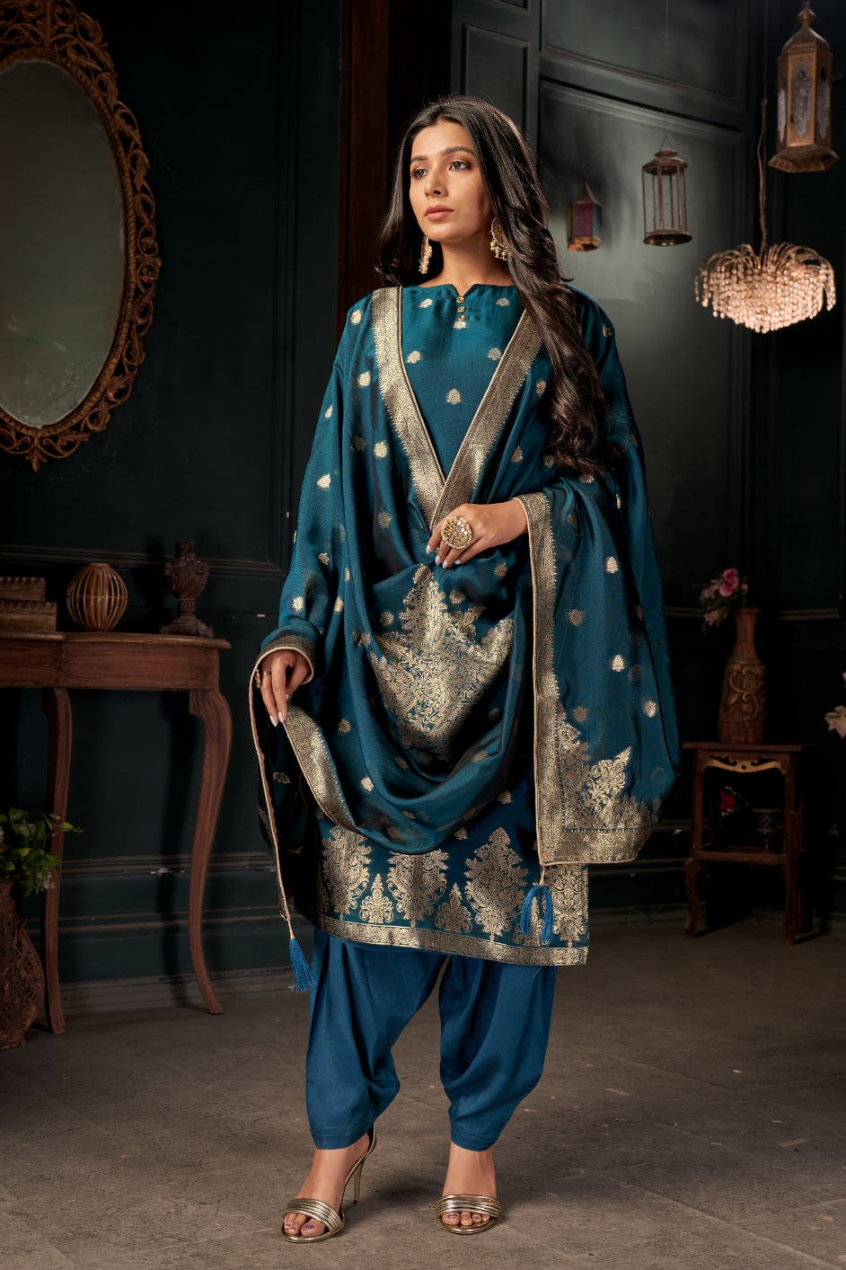 Buy online Blue Unstitched Salwar Suit Set from Suits & Dress material for  Women by Sidhidata Textile for ₹349 at 83% off | 2024 Limeroad.com