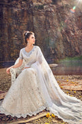 Saree Daisy White Designer Embroidered Net Saree With Embroidered Blouse - Wedding Wardrobe Collection saree online