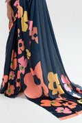 satin crepe saree online