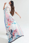 latest satin crepe saree