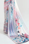 satin crepe saree