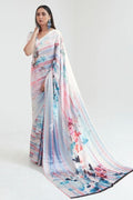 satin crepe saree online