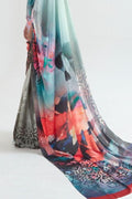 satin crepe saree online