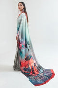 satin crepe saree