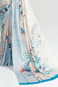 satin crepe saree