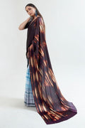 satin crepe saree