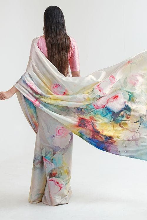 satin crepe saree online