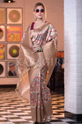 Satin Silk Saree Apricot Orange Satin Silk Saree saree online