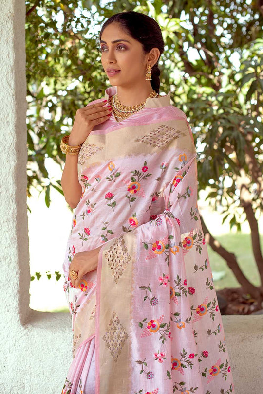 silk saree with blouse design