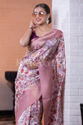 Satin Silk Saree Cavern Pink Satin Silk Saree saree online