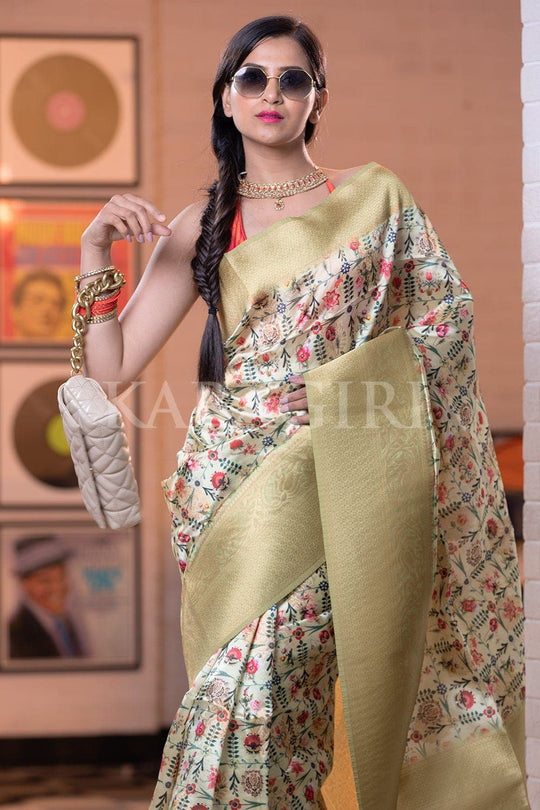 Satin Silk Saree Ginger Yellow Satin Silk Saree saree online