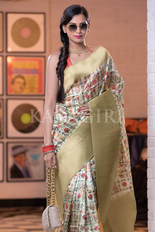 Satin Silk Saree Ginger Yellow Satin Silk Saree saree online