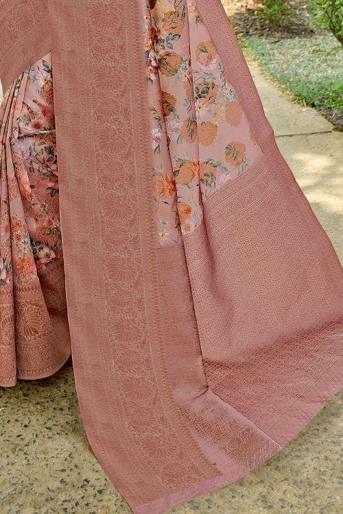 purple satin silk saree