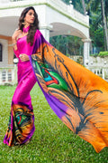 satin silk saree