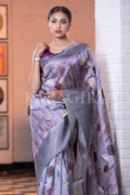 Satin Silk Saree London Grey Satin Silk Saree saree online