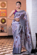 Satin Silk Saree London Grey Satin Silk Saree saree online