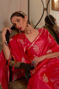 silk saree with designer blouse
