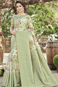 Satin Silk Saree Mint Green Satin Silk Saree saree online