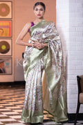 Satin Silk Saree Moss Green Satin Silk Saree saree online