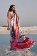 Satin Silk Saree Multicolor Satin Silk Saree saree online