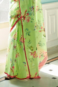 Satin Silk Saree Neon Green Satin Silk Saree saree online